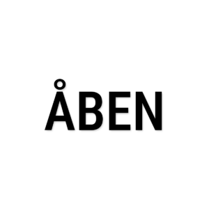 Åben-skilt i udskåret folie – Butik og erhverv