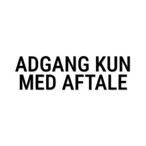 Adgang kun med aftale – tekst i folie – Butik og erhverv
