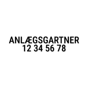 Anlægsgartner-tekst til bil – udskåret folie – Tekster til bilen