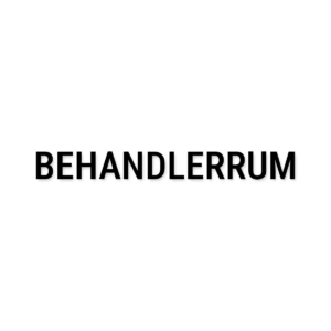 Behandlerrum-skilt i udskåret folie – Butik og erhverv