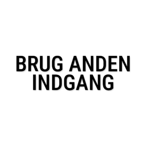 Brug anden indgang – tekst i folie – Butik og erhverv