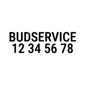 Budservice-tekst til bil – udskåret folie – Tekster til bilen