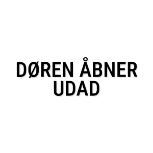 Døren åbner udad – tekst i folie – Standard tekster
