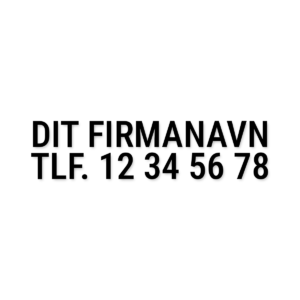 Firmanavn og telefonnummer til bil – udskåret folie – Tekster til bilen