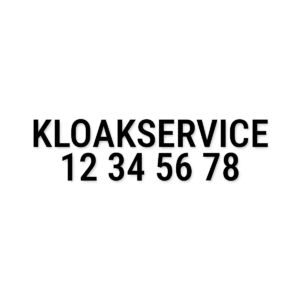 Kloakservice-tekst til bil – udskåret folie – Tekster til bilen