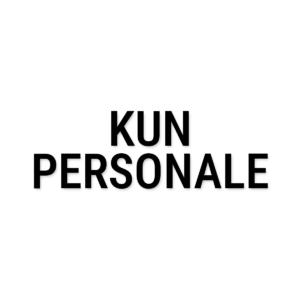 Kun personale-skilt i udskåret folie – Butik og erhverv