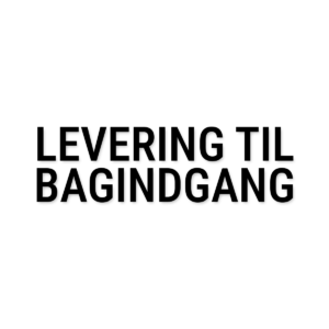 Levering til bagindgang – tekst i folie – Butik og erhverv