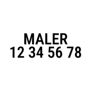 Maler-tekst til bil – udskåret folie – Tekster til bilen