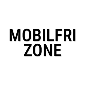 Mobilfri zone-skilt i udskåret folie – Standard tekster