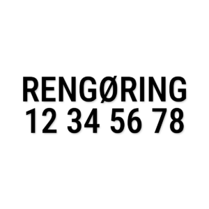 Rengøringsfirma-tekst til bil – udskåret folie – Tekster til bilen