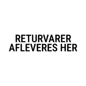 Returvarer-skilt i udskåret folie – Butik og erhverv