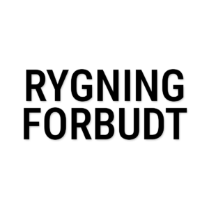 Rygning forbudt-tekst i udskåret folie – Standard tekster