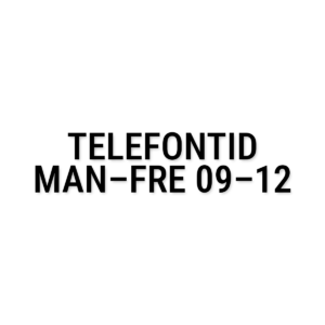 Telefontid-skilt i udskåret folie – Butik og erhverv