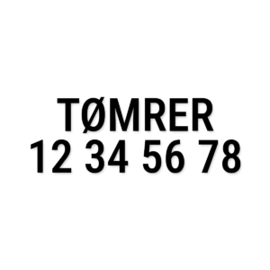 Tømrer-tekst til bil – udskåret folie – Tekster til bilen