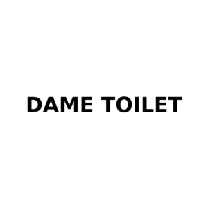 Dame toilet skilt - udskåret tekst i folie