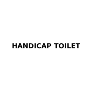 Handicap toilet skilt - udskåret tekst i folie