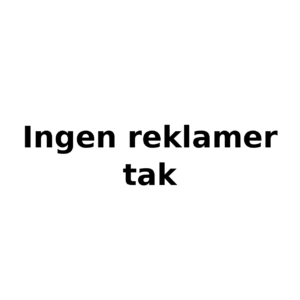 Ingen reklamer tak - udskåret tekst i folie