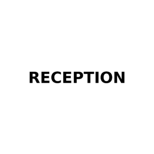 Reception skilt - udskåret tekst i folie