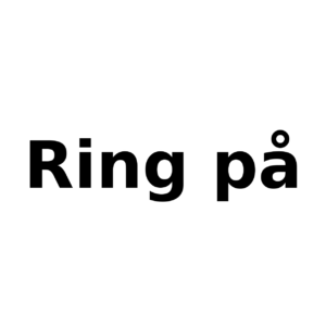 Ring på skilt - udskåret tekst i folie