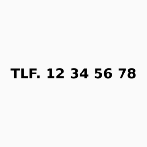 Telefonnummer til bil - udskåret tekst i folie