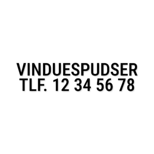 Vinduespudser-tekst til bil – udskåret folie – Tekster til bilen